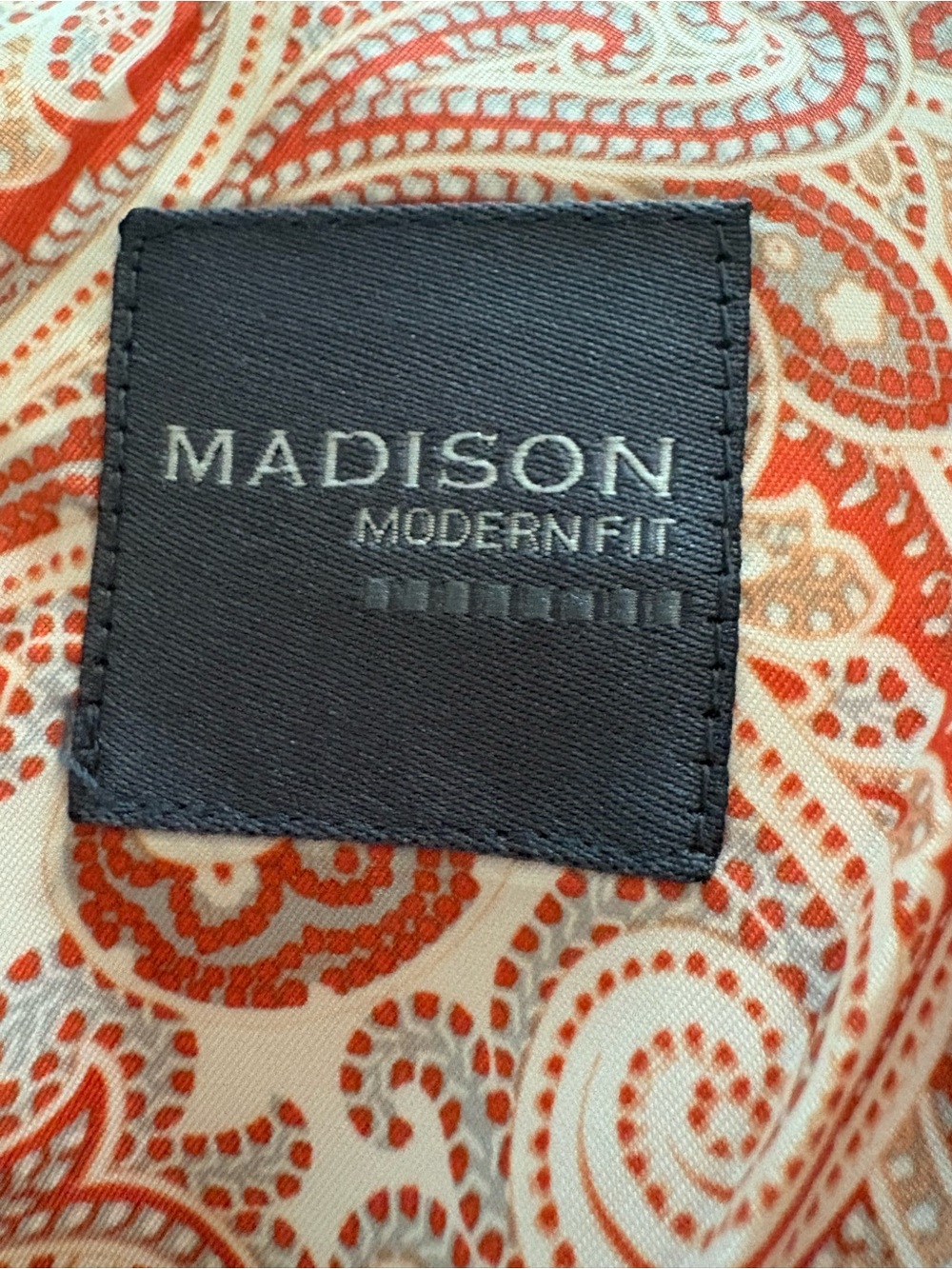 Men's Orange Two-Button Sport Coat Blazer - Picture 3 of 4